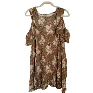 Angie Dress S Small Floral Cold Shoulder Sun Dress